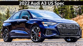 2022 Audi A3 Sedan US Spec in Navarra Blue Color [upl. by Wichern363]