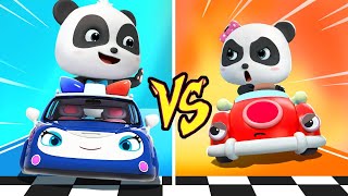 سباق سيارات بين كيكي وميوميو🐼  سيارات اطفال  اغاني اطفال  بيبي باص🏎️  BabyBus Arabic [upl. by Alur755]