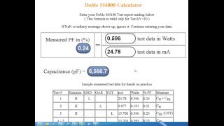 Doble M4000 Calculator [upl. by Jeraldine672]