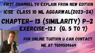 ICSE Ch13 Similarity Ex131 Q No57 From M L Aggarwal For ICSE Class 10 Math jindalmathspoint [upl. by Ojybbob]