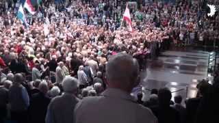 Deutschlandlied und Ausmarsch der Fahnenstaffel Deutschlandtreffen der Ostpreußen 2014 [upl. by Rosamond]