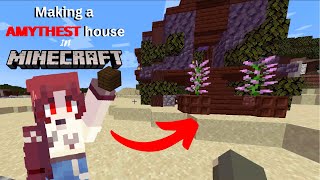 Minecraft  Amethyst Fairy House Tutorial  How I Built an Amethyst House [upl. by Omero]