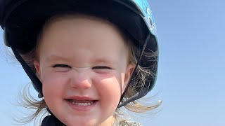 Cute toddler rides Bean the pony [upl. by Mallorie973]