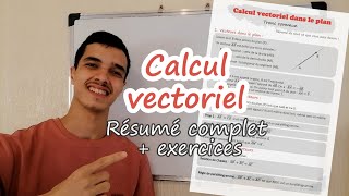 🔥Calcul vectoriel dans le plan  Tronc commun Résumé complet avec exercices [upl. by Eissirk213]