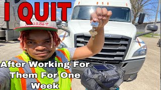 I QUIT Schneider After One Week  Rookie Trucker Journey  Must Watch Before Working For Them [upl. by Adliw]