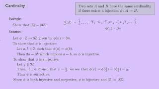 Abstract Algebra 1 Cardinality [upl. by Dalohcin]