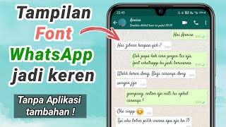 Cara merubah font whatsapp original tanpa aplikasi tambahan  Tutorial ubah tulisan wa [upl. by Stephani]