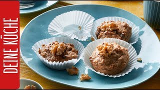 Bananenmuffins ohne Zucker 🍌 REWE Deine Küche [upl. by Lynett]