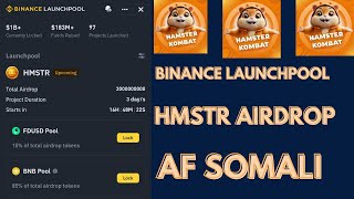 HAMSTER KOMBAT amp BINANCE LAUNCHPOOL LATEST UPDATES BEFORE LISTING  AFSOMALI [upl. by Oakley]