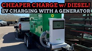 Its Cheaper To Charge An EV w A Diesel Generator Than Public DC Fast Charging [upl. by Mis]