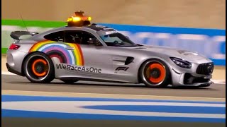 F1 Safety Car Drifting AMG GTR Glowing Brake Discs  Bernd Mayländer [upl. by Preiser]