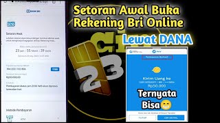 CARA BAYAR SETORAN AWAL BUKA REKENING BRI ONLINE LEWAT DANA [upl. by Demitria]