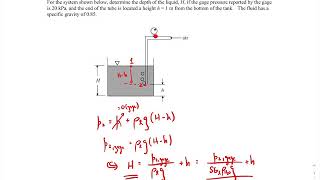 Fluid Statics Example  manometry 08 video [upl. by Boyt86]