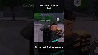 He do be STOOPID robloxsaitamabattlegrounds roblox strongestbattlegrounds robloxfunny [upl. by Odraude]