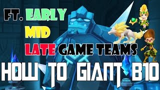 Summoners War GIANTS B10 EARLYMIDLATE GAME TEAMS [upl. by Nilrem]