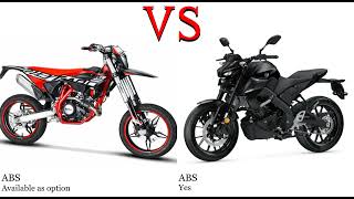 Beta RR 125 vs Yamaha MT 125 Test specification comparison [upl. by Seagrave840]