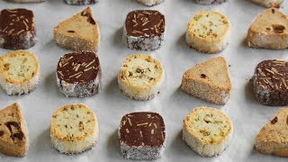 Sablé Cookies 🟡🔺🟫 Lemon Coffee amp Chocolate Shortbread Cookies Recipe [upl. by Yle]