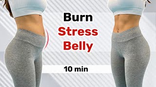 10 Min DeBloating Workout  Quick Burn Stress Belly  Effective PMS Workout [upl. by Jeramey600]