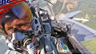 Cockpit View US F15 Jets LowLevel Flyover In UK 2019 [upl. by Herald]