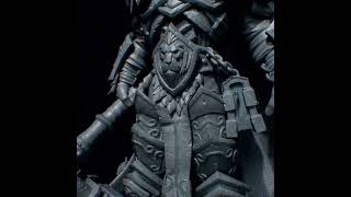 Arthas  Lich King Diorama  3d print ready figurine preview [upl. by Adlesirc792]