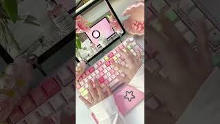 YUNZII B75 pro keyboard and spring garden keycap set keyboard yunzii asmr keycaps [upl. by Comethuauc]