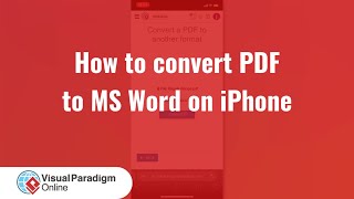 How to Convert PDF on iPhone to Microsoft Word [upl. by Anaahs]