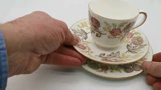 Wedgwood China Lichfield W4156 Teacup Saucer amp Side Plate Trio [upl. by Allehcim]