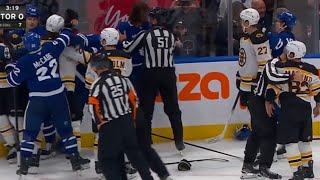 Brad Marchand Doesnt Like Tanevs Hit On Pastrnak [upl. by Beaufert]