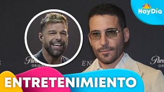 Ricky Martin le hace un piropo a Miguel Ángel Silvestre y él reacciona  Hoy Día  Telemundo [upl. by Ymmij418]