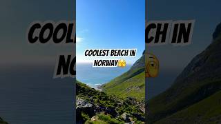 More than just a beach this place is magical Kvalvika beach Norway🌊🇳🇴 beach travel norway [upl. by Ominorej359]