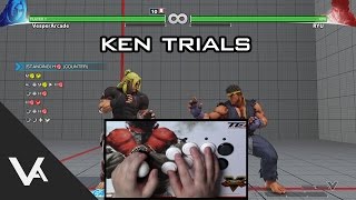 Street Fighter V  5 Trial Mode  Ken [upl. by Nus]