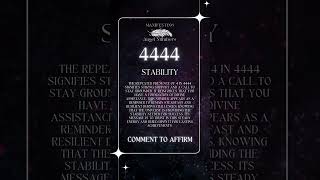 What is the meaning of 4444 ⭐️ Manifesting Angel Numbers Meanings Numerology [upl. by Yeoj]