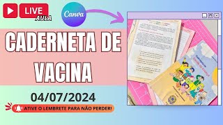 Live Aula 2 Como fazer CADERNETA DE VACINA PERSONALIZADA  Encadernação [upl. by Amikahs]