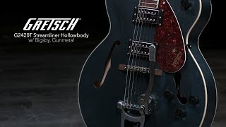 Gretsch G2420T Streamliner Hollowbody w Bigsby Gunmetal  Gear4music demo [upl. by Arman]