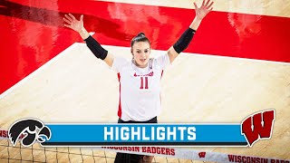 Iowa at Wisconsin  Highlights  Big Ten Volleyball  Nov 25 2023 [upl. by Zerlina]