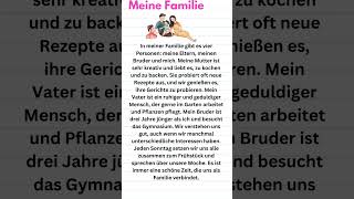 Meine Familie Deutsch Sprechen und Schreiben B1 Niveau Deutsch sprechen und hören [upl. by Derinna]