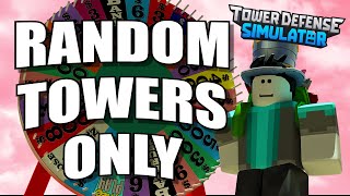 RANDOM TOWERS CHALLENGE  TDS Roblox [upl. by Wivinah]