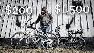 Building a CHEAP Motorized Bike Gas vs Electric [upl. by Reggi687]