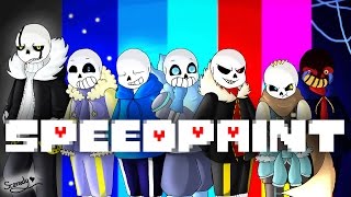 SpeedPaint Alternative Universe Sans Undertale AUs [upl. by Joyann822]