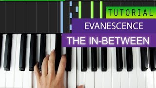 Evanescence The InBetween Piano Solo Tutorial  MIDI [upl. by Rehportsirhc]