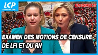 Motions de censure déposées par LFI et le RN débattues à lAssemblée nationale  30624 [upl. by Avla]