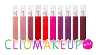 Recensione Rossetti Liquidi Maybelline SuperStay Matte Ink Liquid Lipstick Review [upl. by Goraud]