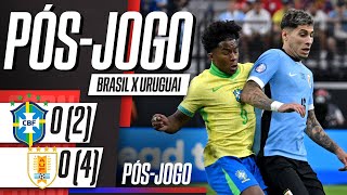 Brasil 0 2 x 0 4 Uruguai pela Copa América  LINHA DE PASSE pósjogo ao vivo [upl. by Xirdnek]