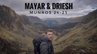 Munro Bagging Mayar amp Driesh 2425 Corrie Fee 13042019 [upl. by Terrye608]