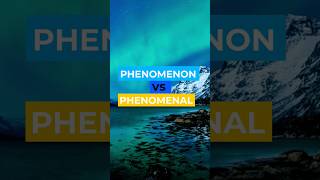 Whats the difference between quotphenomenonquot and quotphenomenalquot [upl. by Hameean]