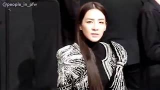 Sandara Park  Dara 다라  Balmain SS19 fashion show  28092018 [upl. by Alburga]