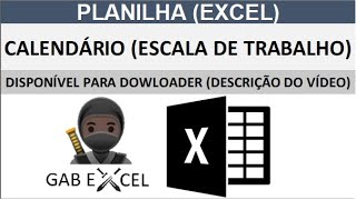 PLANILHA  CALENDÁRIO ESCALA DE TRABALHO EXCEL escaladetrabalho 12x36 6x1 5x2 [upl. by Inuat]