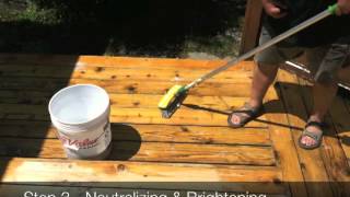 Deck Staining  Removing Failed Stain Improper Sanding [upl. by Eimmot]