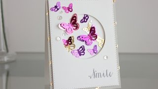 Handmade card Foiled butterflies [upl. by Hedve]