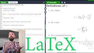 Intro to LaTeX  Learn to write beautiful math equations  Part 1 [upl. by Anaitit]